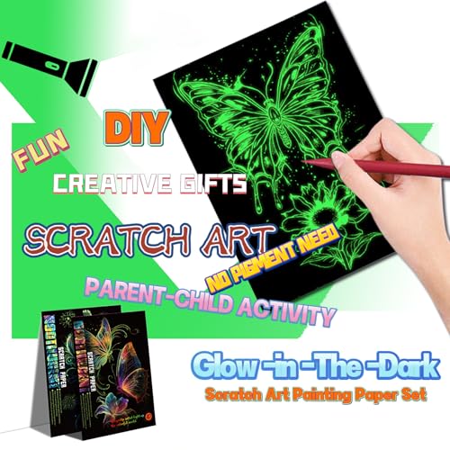 Glow in The Dark Scratch Art for Adults
