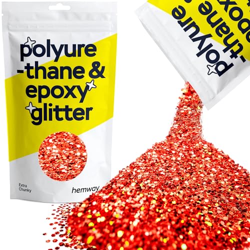 Resin Glitter Red Holographic 100g Extra Chunky (3.5 Ounce)