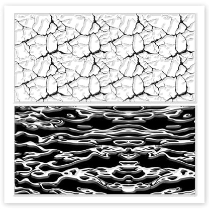 Natural Texture Polymer Clay Texture Sheets Cracks Water Pattern Silicone Texture Stamp Clay Modeling Pattern Pad Texture Sheets for Polymer Clay Making Earrings Jewelry