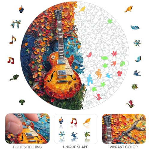 Wooden Guitar Puzzles for Adults 500 Pieces (500 Count)