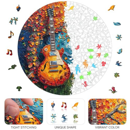 Wooden Guitar Puzzles for Adults 500 Pieces (500 Count)