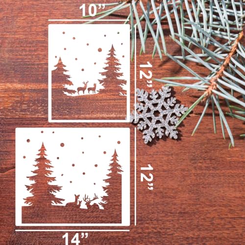 Christmas Stencils for Windows Large Christmas Stencils for Crafts Reusable