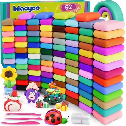 Air Dry Clay 92 Colors Foam Modeling Clay for School Projects (92 Count)