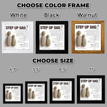Personalized Bonus Dad Pebble Art Wooden Plaque