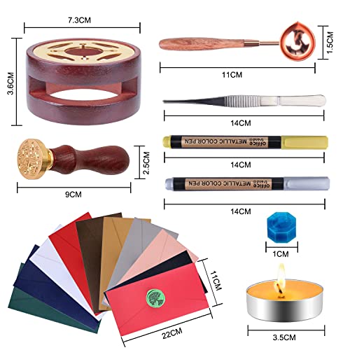 Wax Seal Stamp Kit with Gift Box (3 Ounce)