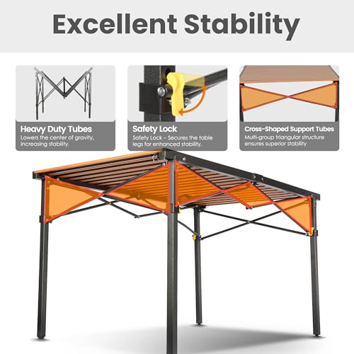 46.4" Large Camping Table for 2