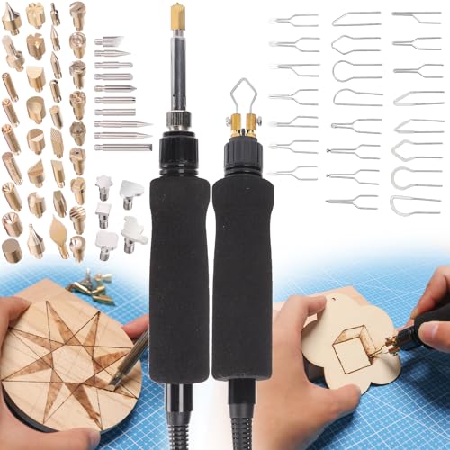 939D VII Pyrography Tool Wood Burning Pen Kit Station 2 (87 Count)