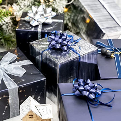 30 Inch Navy Blue Wrapping Paper (3 Count)