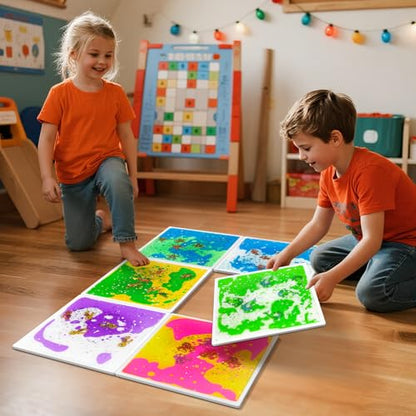 Liquid Sensory Floor Tiles for Toddlers 3+ (6 Count)
