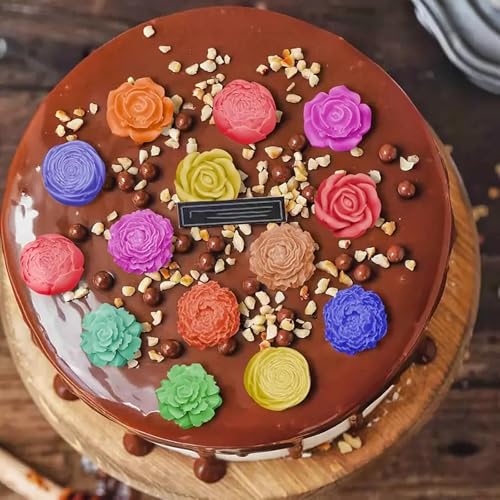 7 Cavity Flower Silicone Molds Valentine's Day Candle Mold Candle Fondant