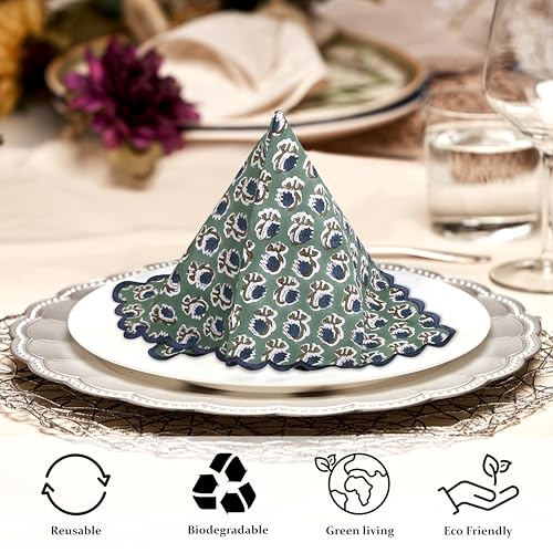 Hand Block Print Cloth Napkins (4 Count)