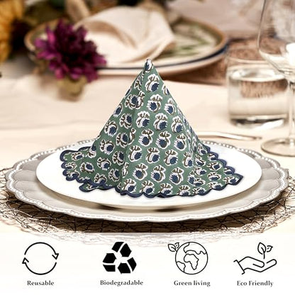Hand Block Print Cloth Napkins (4 Count)