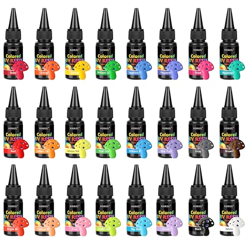 UV Resin Upgrade 24 Opaque Colored UV Resin Kit (24 Count)