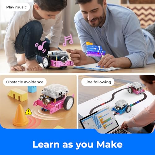 mBot Pink STEM Coding Robotics Toy Kit for Girls & Kids Ages 8