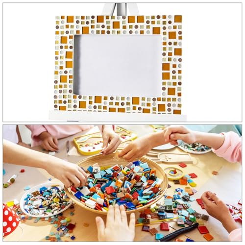 2 Pcs Stained Glass Sheet Mosaic Tile 7.9 Inch x 5.9 Inch Pale Blue Stained Glass Sheets for Crafts DIY Art Project