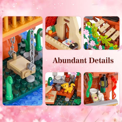3 in 1 Cherry Blossom Tree House Building Set