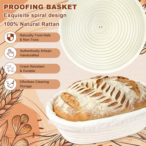 Sourdough Starter Kit with Basket Sourdough Starter Jar for Beginner