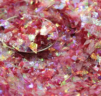 Red Iridescent Ice Flakes