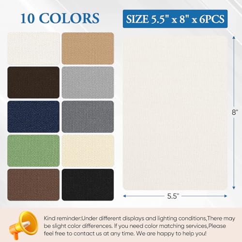 Canvas Patch 5.5 x 8 Inches 6Pcs Self (6 Count)