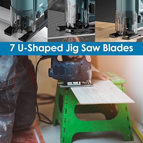 54Pcs Jig Saw Blade Set High Carbon Steel Assorted Saw Blades with U