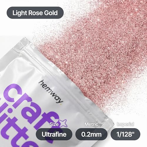 Craft Glitter Light Rose Gold 100g Ultrafine Glitter (3.5 Ounce)