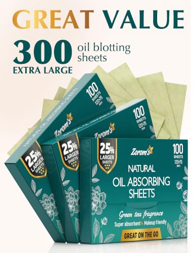 XL Oil Blotting Sheets for Face (300 Count)