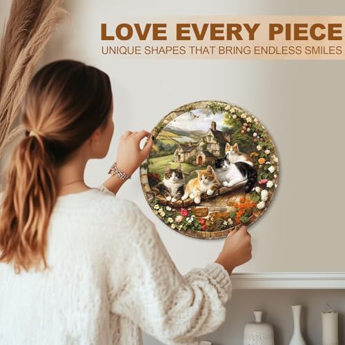 Cat Manor Puzzles Adults Gifts Wooden 270 Pieces 13.4 * 13.4in (270 Count)