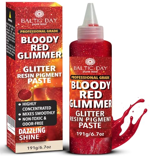 Bloody Red Glimmer Epoxy Pigment Paste XL (6.7 Ounce)