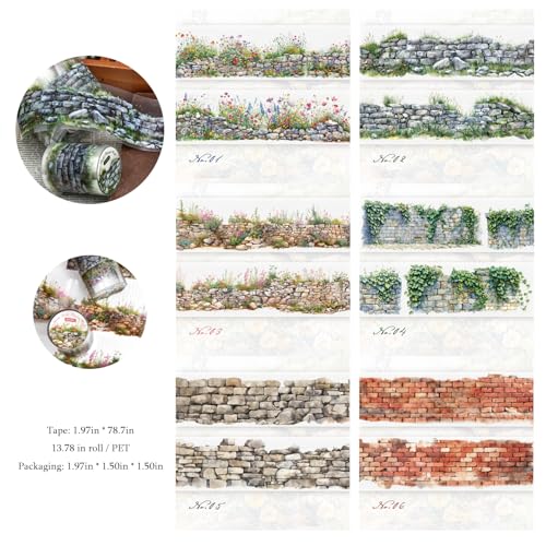 PET Washi Tape Set for Journaling Supplies