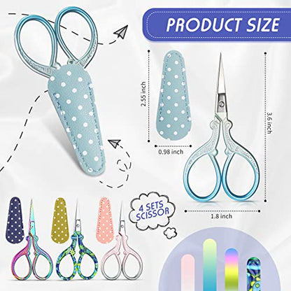 4 Pcs Small Embroidery Scissors (4 Count)