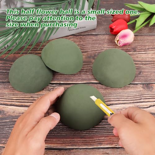4 Pack Small Floral Foam Half Ball