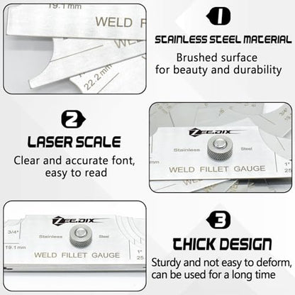 Metal Fillet Weld Gauge Set (7 Count)