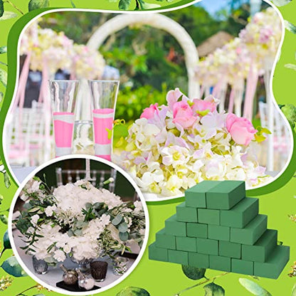 30 Pcs Floral Foam Blocks 7. 9''lx3. 5''wx2. 4"h Green Wet and Dry Flower Foam for Fresh and Artificial Flower Arrangements Bulk Florist Supplie for Wedding
