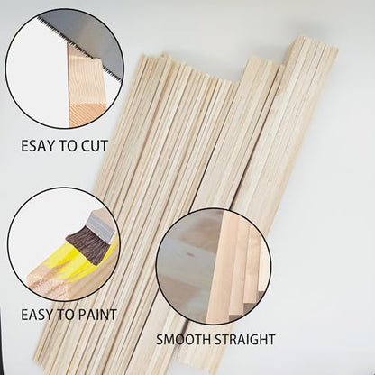 222Pcs Balsa Wood Sticks (222 Count)