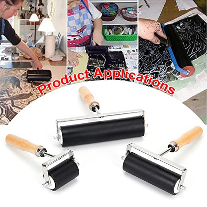 3 Pack Rubber Roller