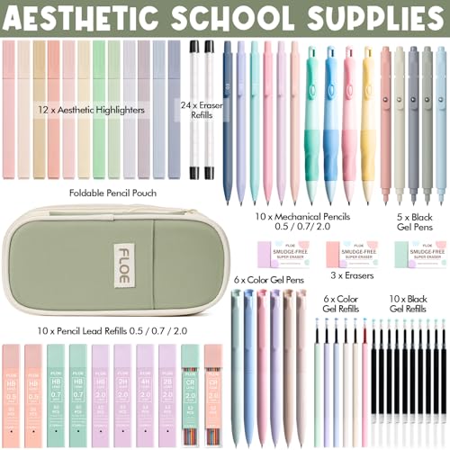65PCS Aesthetic School Supplies Back to School Supplies Cute Stationary Set (65 Count)
