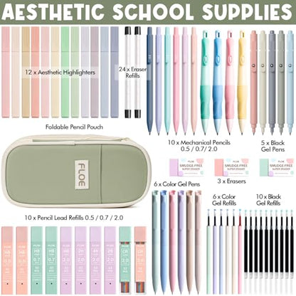 65PCS Aesthetic School Supplies Back to School Supplies Cute Stationary Set (65 Count)