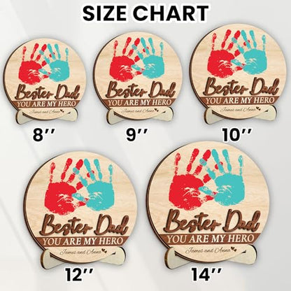 Personalized Hands Down Best Dad Ever Handprint Kit with Acrylic Paints