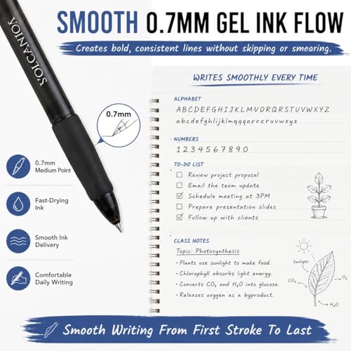 Retractable Clicker Erasable Gel Pens (18 Count)