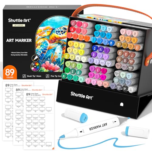 Brush Tip Alcohol Markers (88.99 Count)