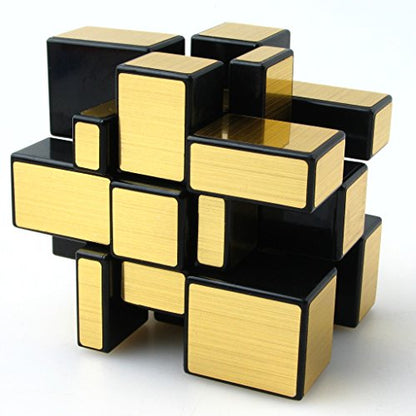 Mirror Speed Cube 3x3 Magic Cube Puzzle Brain Teaser Game Gold