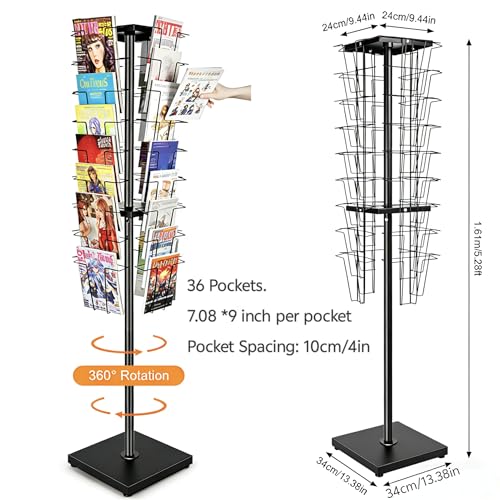 Rotate Wire Magazine Brochure Holder Card Comic Book Display Stand