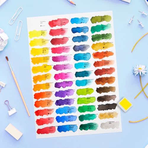 MeiLiang 52 Colors Watercolor Paint Set