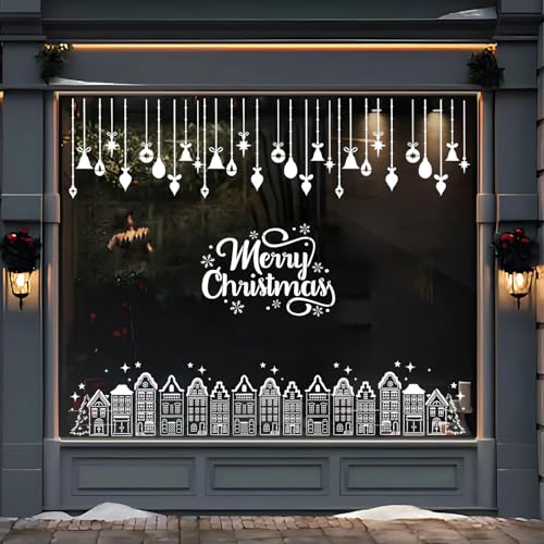 Christmas Window Stencils for Glass Christmas Village Stencil (9 Count)