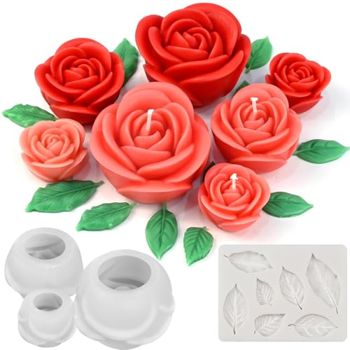 Rose Candle Molds (4 Count)