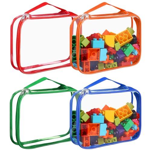4 Packs Large Toy Storage Bags with Zipper (4 Count)