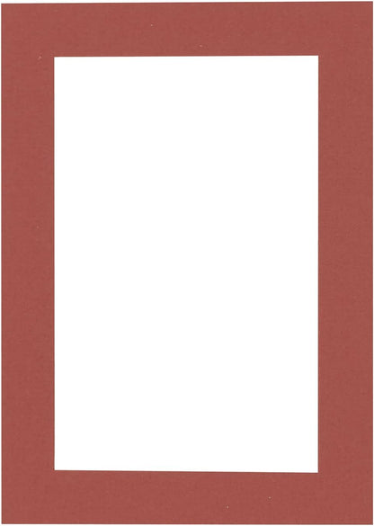 Poster Palooza 11x14 Mat Bevel Cut for 8.5x11 Photos - Acid Free Brick Red Precut Matboard - For Pictures, Photos, Framing - 4-ply Thickness