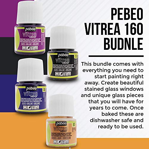 Pebeo Vitrea 160 Faux Stained Glass Paint Kit (12 Fl Oz)