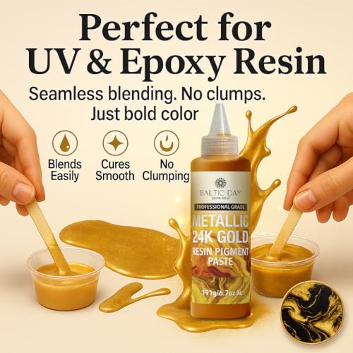 Gold Epoxy Resin Pigment Paste 6.7oz (6.7 Fl Oz)