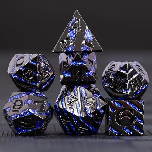 Inlay Metal Dice Set 7pcs